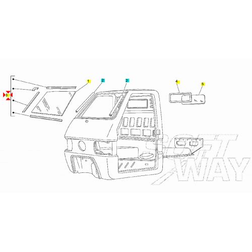 Kit listelli parabrezza APE TM 220 e...
