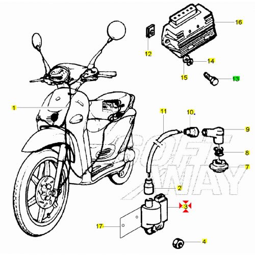Centralina scooter Piaggio Aprilia 50...