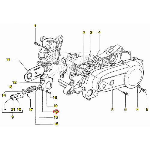Coperchio raffreddamento Piaggio NRG...