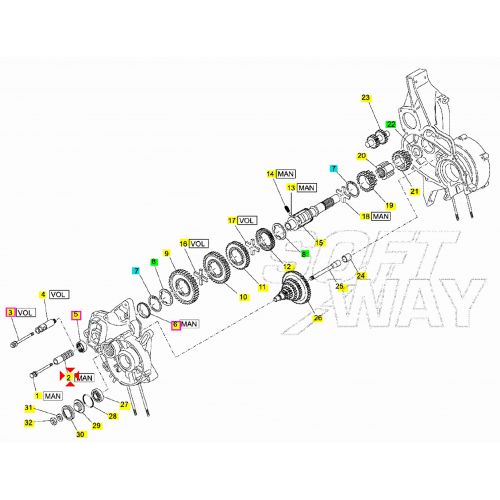 Bussola stelo marce Ape MP e TM -...