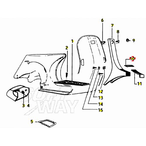 Targhetta calandra Vespa PX...