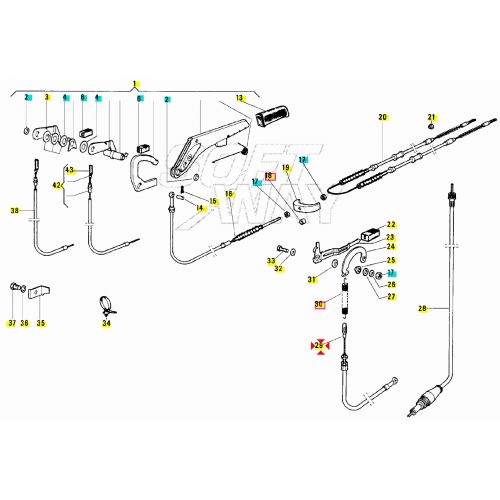 Cavo trasmissione retromarcia Ape TM...