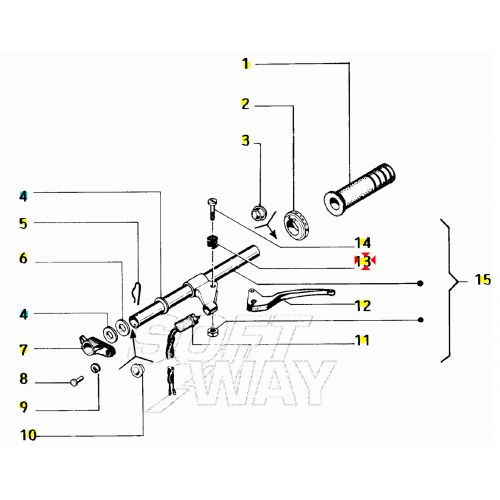 Molla leva cambio o aria Vespa FL FL2...