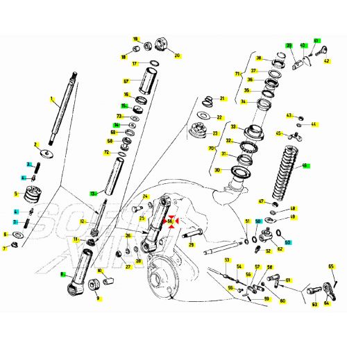 Ammortizzatore anteriore Vespa GT TS...