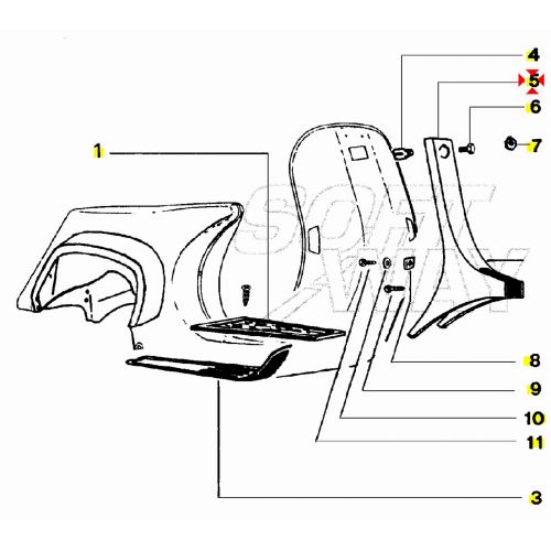 Copristerzo Vespa PK XL Rush