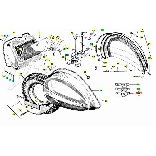 Targhetta cofano laterale Vespa...