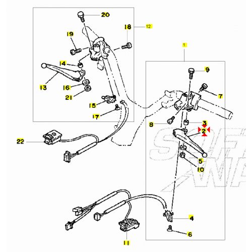 Leva freno sinistra scooter Yamaha...