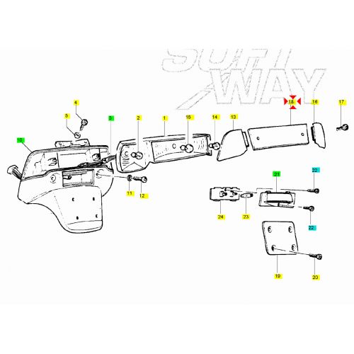 Vetro faro posteriore Piaggio Sfera -...