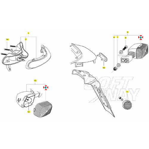 Vetro freccia posteriore Benelli 491...