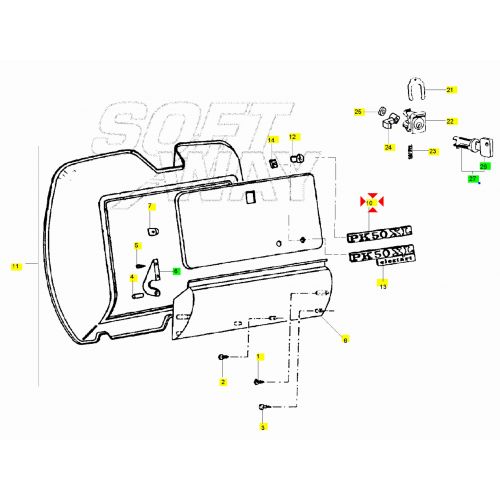 Targhetta bauletto Vespa PK 50 XL