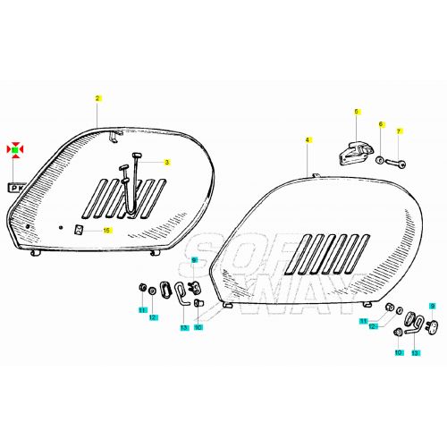 Targhetta sportello Vespa PK125S