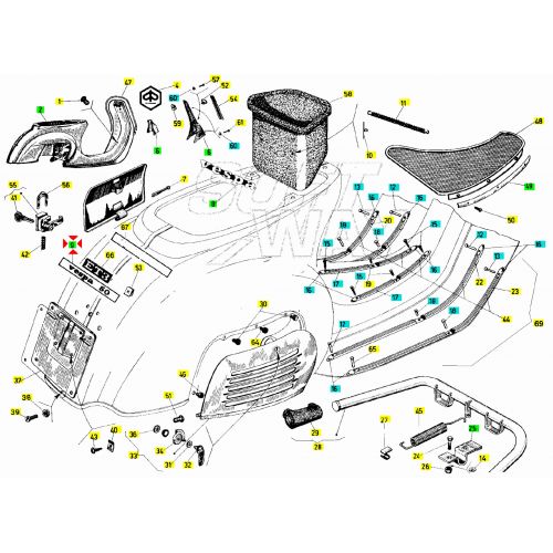 Targhetta posteriore Vespa 50