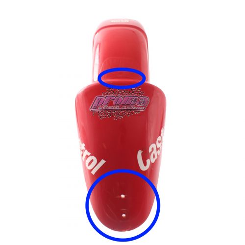 Parafango anteriore Motron GTO rosso