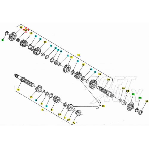 Gabbia rulli INA Durkopp K16...