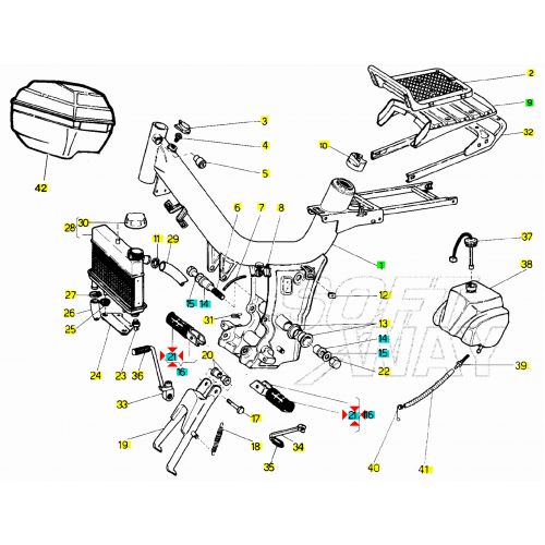 Gomme poggiapiedi Malaguti Fifty TOP...