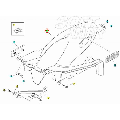 Parafango posteriore Aprilia Area 51...