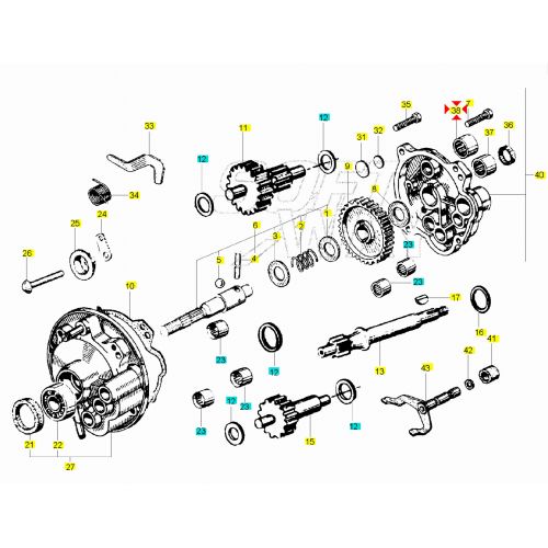 Gabbia a rulli mozzo posteriore Ciao...