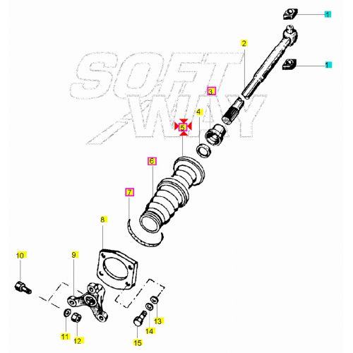 Cuffia semiasse Piaggio Ape TM - CAR...