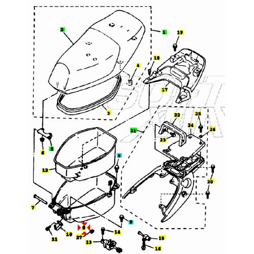 Vano sottosella Yamaha XC Cygnus...