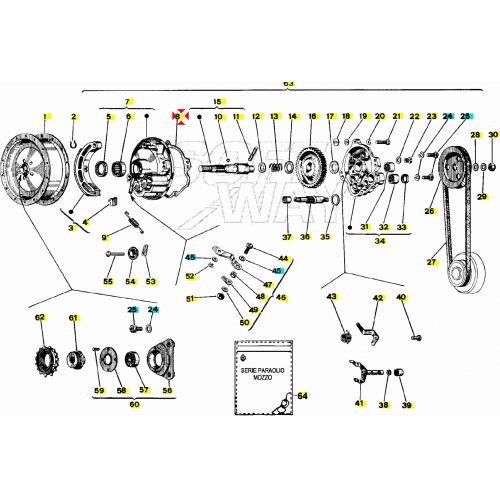 Guarnizione mozzo posteriore Ciao Si...