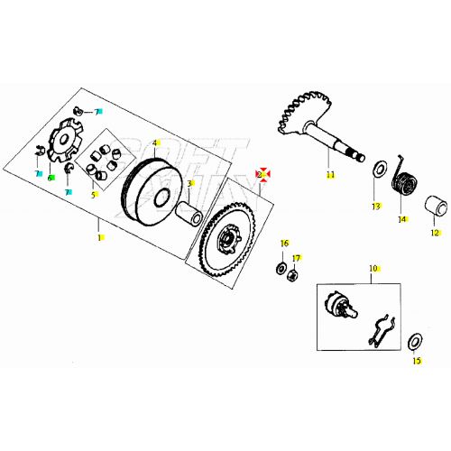 Puleggia primaria fissa Sym 50 Jet...