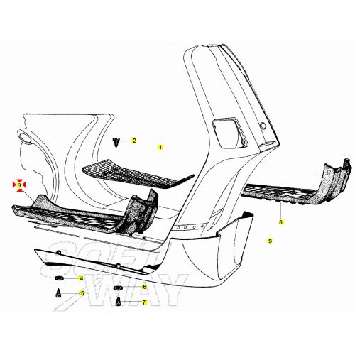 Tappeto poggiapiedi Cosa 1 CL CLX...