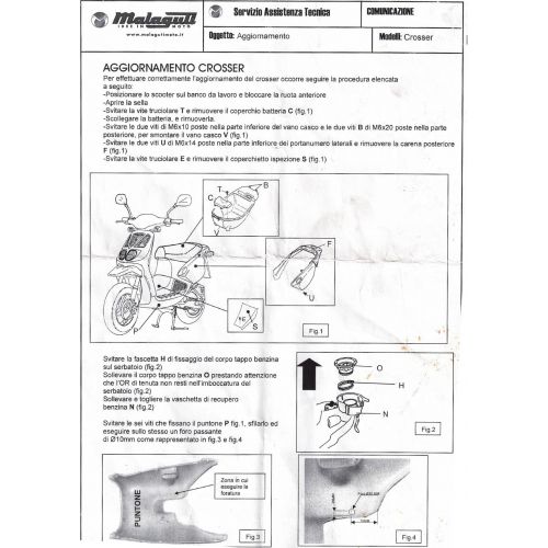 Kit modifica tappo benzina Malaguti...