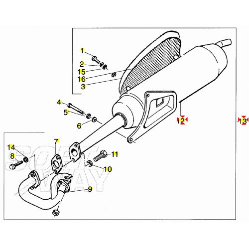 Marmitta catalitica Piaggio Zip...