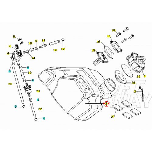 Serbatoio benzina Keeway Hurricane...