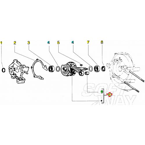 Albero motore Ciao miscelatore Mix...