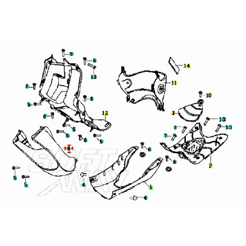Scudo centrale inferiore Keeway...