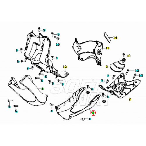 Spoiler Keeway Hurricane - 65407B03007Z