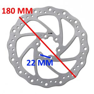 Disco freno bici 180 mm 6 fori 2