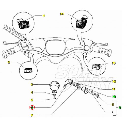 Commutatore accensione Piaggio Free...