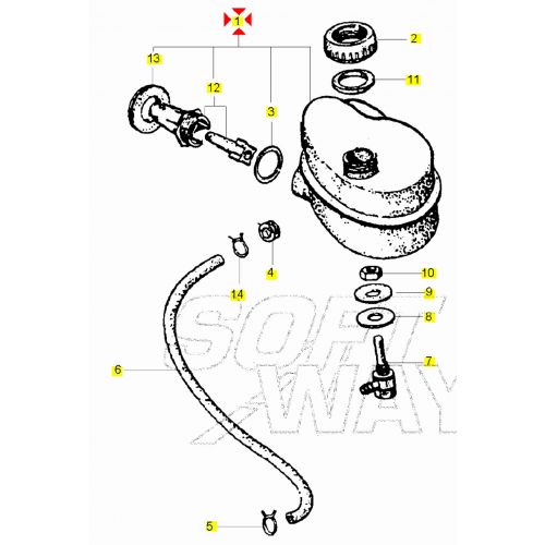 Serbatoio olio Piaggio Vespa PX
