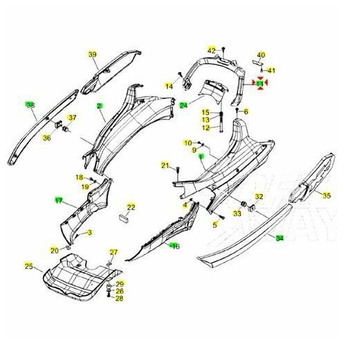 Maniglia passeggero Piaggio X-Evo -...