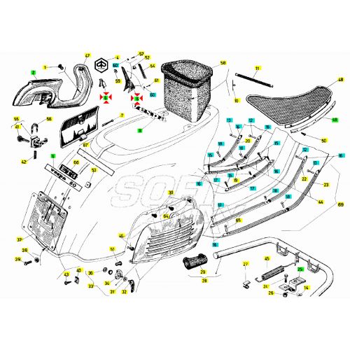 Maschera copristerzo anteriore Vespa...