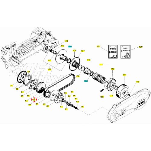 Cinghia scooter 50 con motore Franco...
