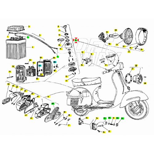 Commutatore accensione Vespa GS 160