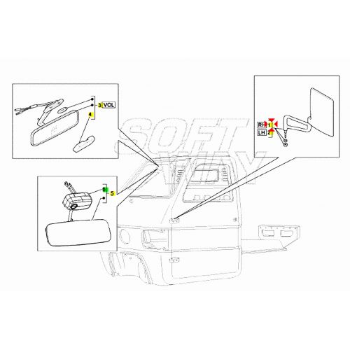 Specchio retrovisore Ape TM Poker...