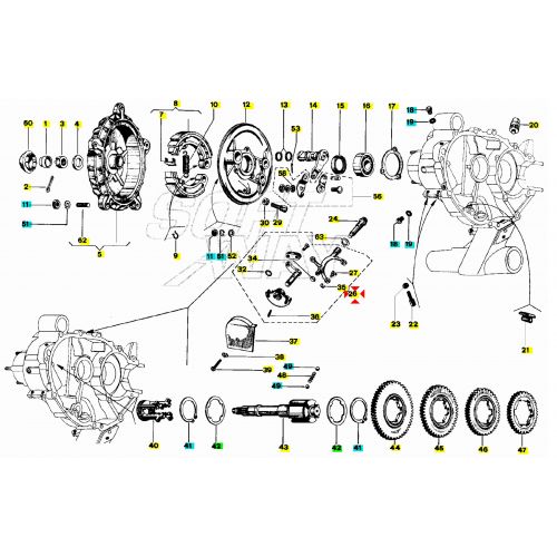 Preselettore cambio Vespa PK XL N