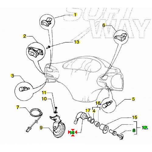 Commutatore a chiave Vespa ET4