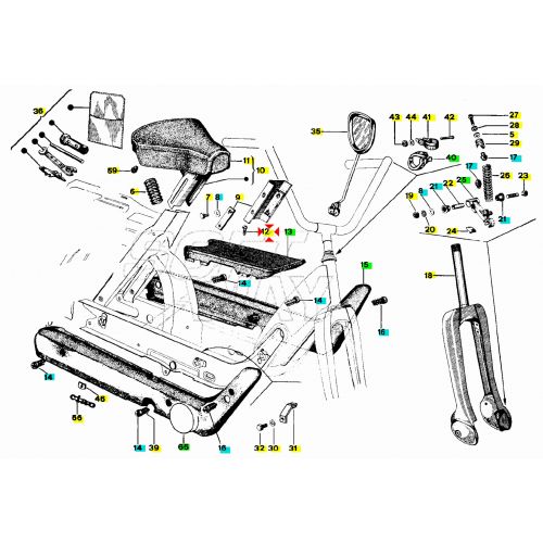 Vite coperchio motore Piaggio Ciao