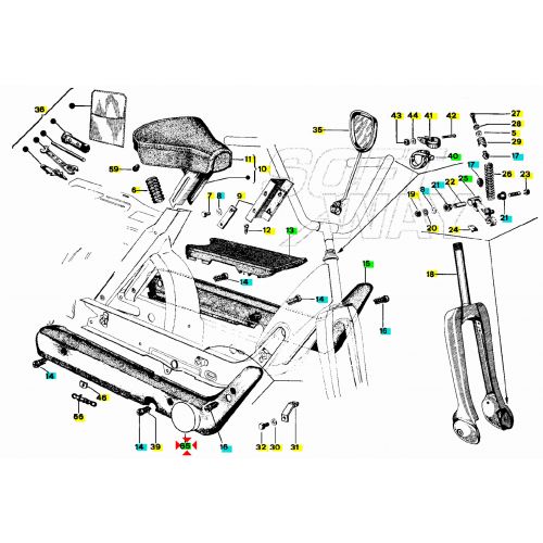 Coppia fianchetti laterali grigi Ciao PX