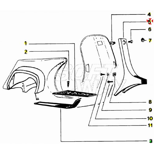 Copristerzo anteriore Piaggio Vespa...