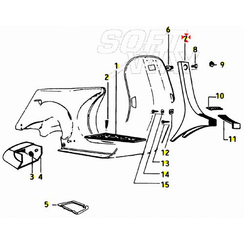 Calandra copristerzo anteriore Vespa T5