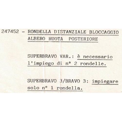 Distanziale flangia Bravo Superbravo...