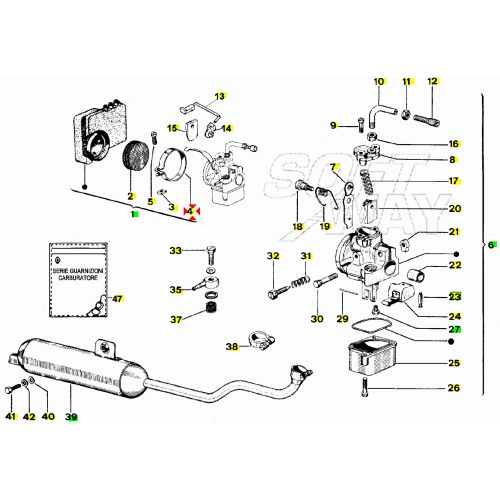 Fascetta fissaggio filtro aria Ciao...