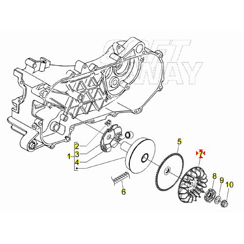 Ventola puleggia scooter 50 Piaggio...