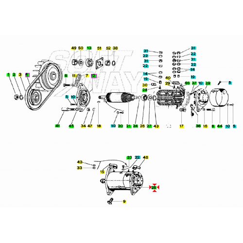 Alternatore Ape Car P2 P3 TM P703 MP...